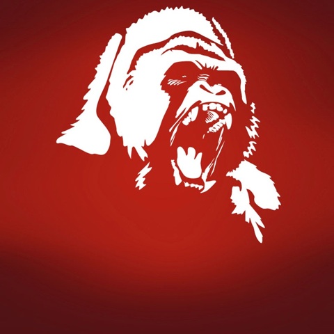 Vinyl Wall Decal Sticker White Gorilla Face White only  